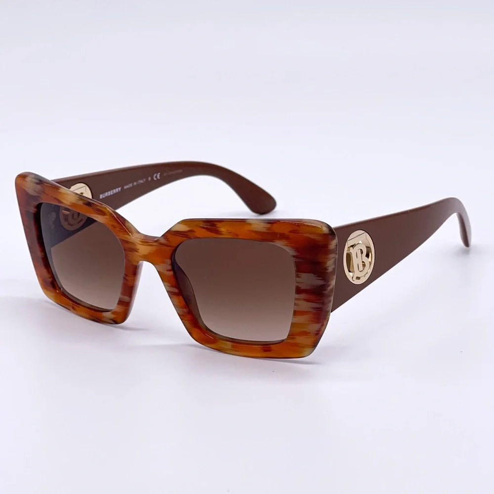 NEW BURBERRY DAISY BE4344 3940/13 BROWN CAT EYE SUNGLASSES B 4344